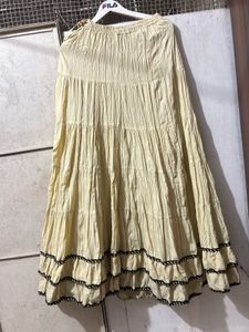Tiered Maxi Skirt with Ruffle Hem