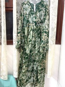 Green Floral Maxi Dress