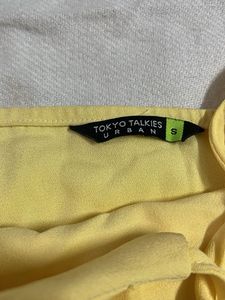 Chic Yellow One-Shoulder Midi Dress