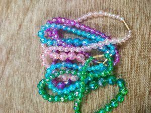 Set of Colorful pure crystal beaded chains