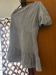 Chic Eyelet Ruffled Top