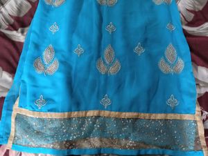 Beautiful Blue Kurta with Embellishments