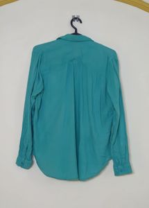 Teal Collared Button-Up Shirt
