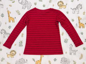 Red Striped Long Sleeve Tee