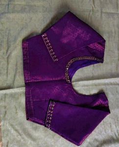 Elegant Purple Embroidered Blouse