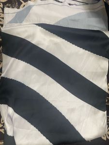 Kiara-Inspired Black &amp; White Printed Saree