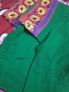 Green Floral Saree with  blouse