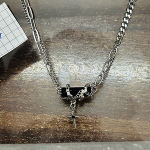 Y2k Stainless steel Gothic Pendant Chain Nec
