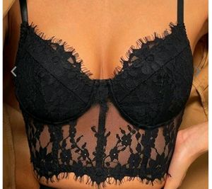 Coquette Black Corset Lace Cami Top/ Bralette