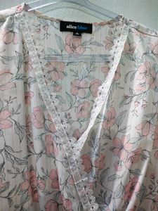 Floral Print Wrap Blouse