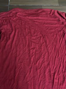 Comfortable Long Sleeve Red Top