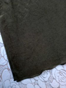 Olive Green Maxi Dress with Puff Sleeves