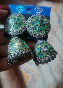 Peacock Design Jhumka Earrings