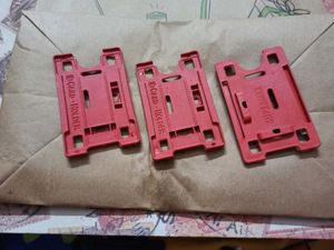 Red ID Card Holder - Set of 3