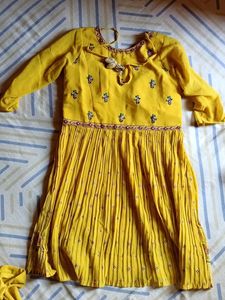 Stunning Yellow Embroidered sharara