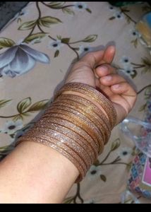 sparkle golden bangles