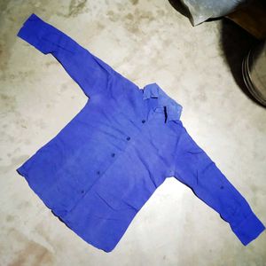 women Blue Full Sleeve Shirt