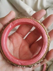 Pink &amp; Gold Bangle Set