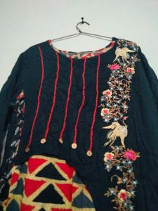 Unique Embroidered Asymmetrical Dress