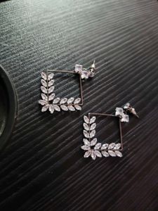 Elegant Square Crystal Earrings