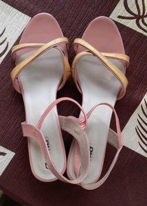 Stylish Pink & Gold Sandals