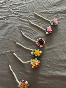 6 Floral Maang Tikka Set- wedding carnival