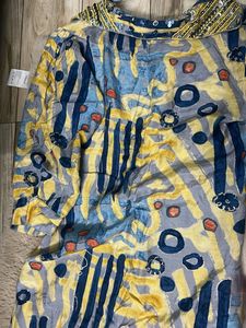kurta set handwork Embellished Pocket and collar
