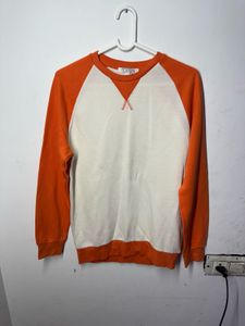 UNISEX Orange &amp; White Sweatshirt