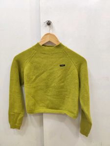Mock Neck Crop Cozy Top - M