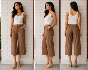 Stylish Brown Culottes - Women's Pants