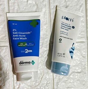 The Derma Co & Plum Face Wash duo