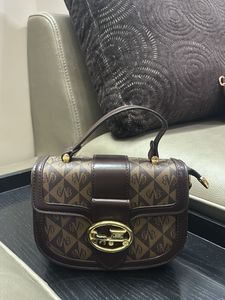 COACH BAG( )Chic Brown Monogram Crossbody Bag