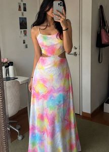 Colorful Tie-Dye Maxi Dress