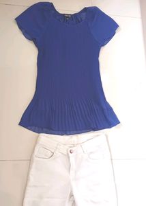 Combo Outfit Top And White Jeans