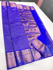 Elegant Royal Blue Silk Saree