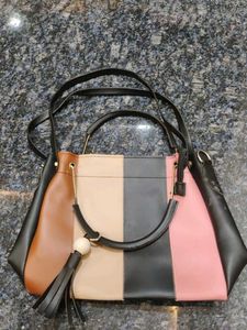 Colorblock Tote Bag