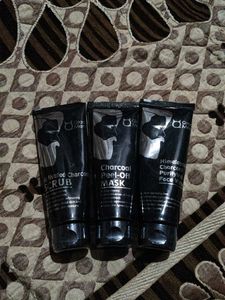 Qraa Men activated charcoal scrub (pack of 3)