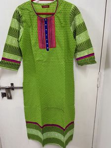 Printed Green Designer Kurti