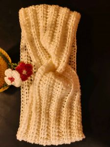 Handmade Cream Crochet Ear warmer