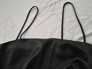 Zara Satin Side Slit Dress (Length 48.5 inch