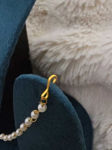 Gold Peacock Nath with Pearl &amp; Crystals