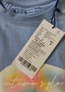 Typography Print Drop-Shoulder Sleeves Tshirt