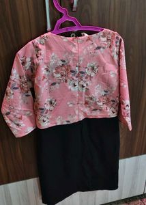 Chic Floral Print Wrap Dress / one piece