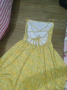 Yellow Floral Mini Dress
