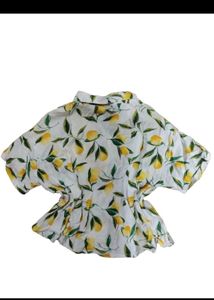 CLEARANCE SALE!💗Lemon Print Button-Up Shirt