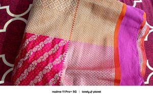 Pink And Orenge Saree