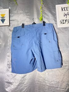 Blue Cargo Shorts