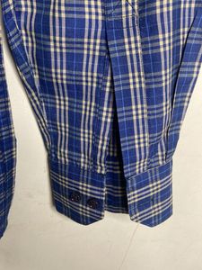 Classic Blue Plaid Men's Shirt