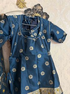 Stunning Teal &amp; Yellow poshak