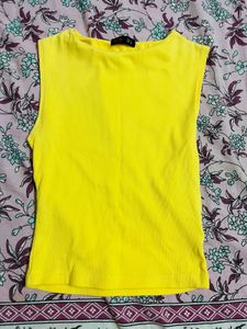 Vibrant Yellow Sleeveless Top size S
